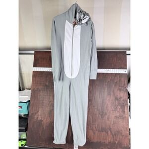 Looney‎ Tunes Bugs Bunny Character One Piece Pajama Costume Gray Adult Medium